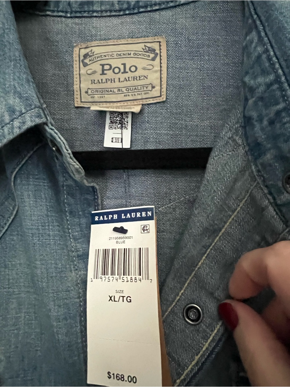 Polo Ralph Lauren denim shirt NWT - Picture 2 of 3
